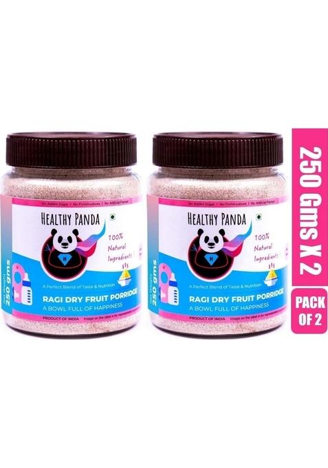 Healthy Panda Organic Sprouted Ragi Dry Fruit Porridge/Sprouted Ragi Porridge, Natural Finger Millet Porridge