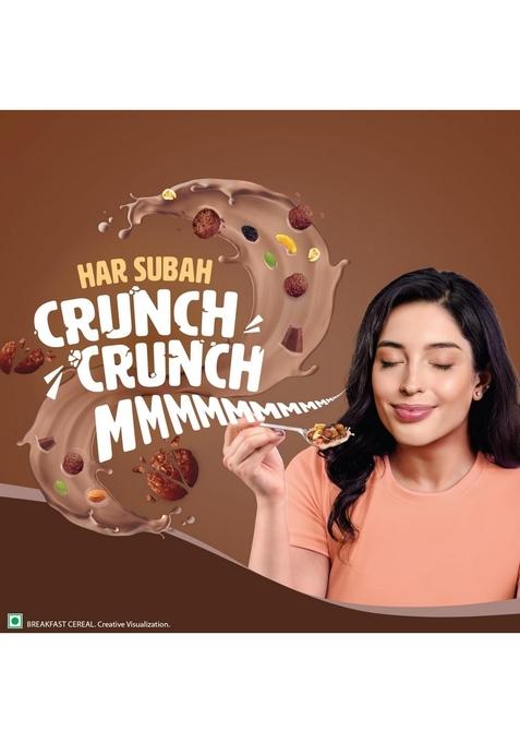 Saffola Muesli Choco Crunch With Flavour Pops, 185 Gm | 15 In 1 Fruit And Nuts, Seeds, Millet & More | Cereals For Breakfast Rich In Wholegrain, Protein, Fibre
