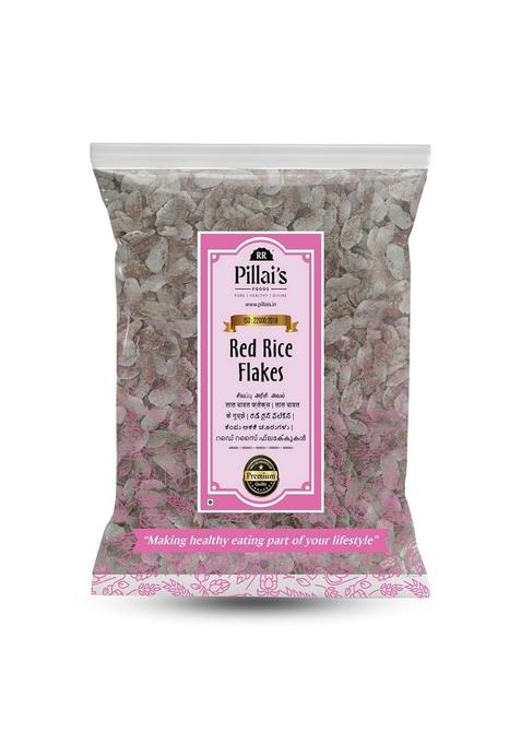 Rr Pillai'S Red Rice Flakes/Red Rice Poha - 250Grams, Thick Flakes, Unpolished And Fiber Rich Flakes, Breakfast Cereal