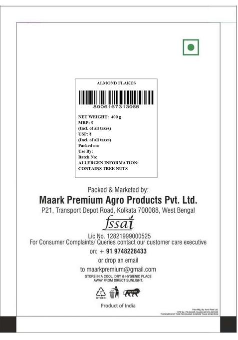 Nuturge Almond Flakes Itasty Treeidry Fruits Rich In Magnesiumi Good Souce Of Calcium Potassiumi Monounsaturated Fatsi Fiber Rich I Reduce Inflammation (400 Gm)