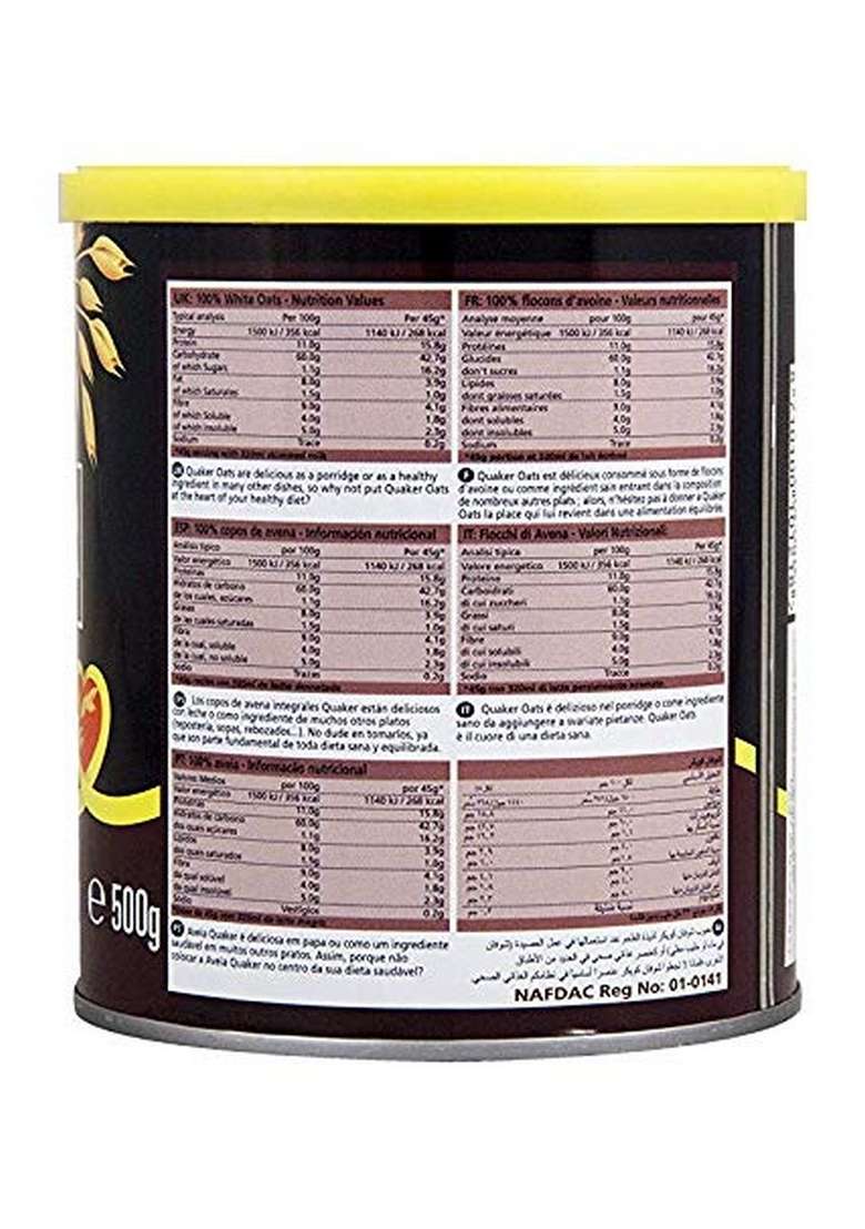 Quaker Quick Cooking White Oats 500Gm - White Oats - Indya