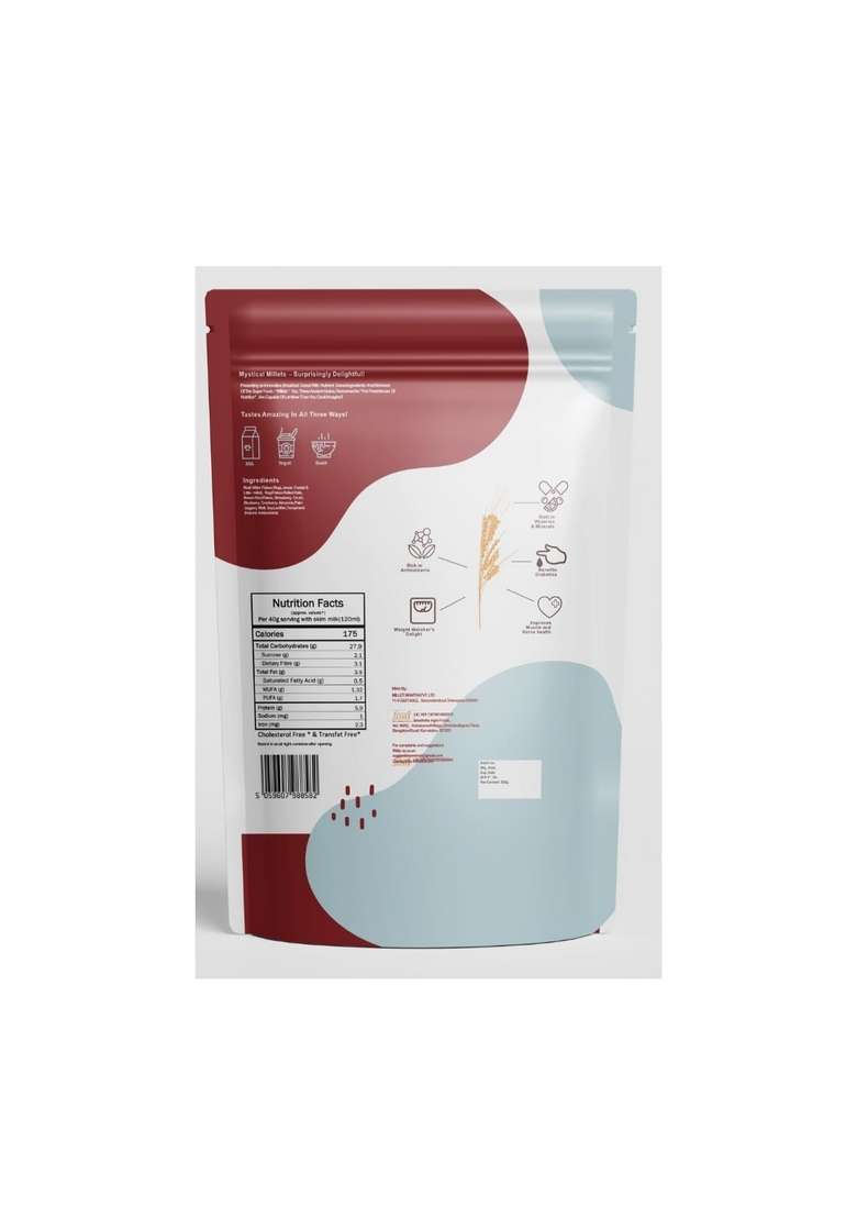 Millet Mantra High Protein Sugar Free Berryblast Muesli (Pack Of 2) | Rich Breakfast Cereal With Cranberry, Strawberry, Blueberry & Almonds - Indya