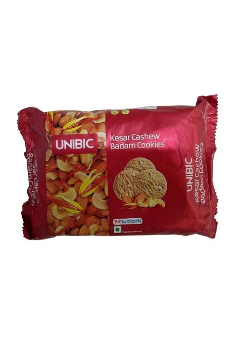 Unibic Badam Cookies - Kesar Cashew, 200G Pack