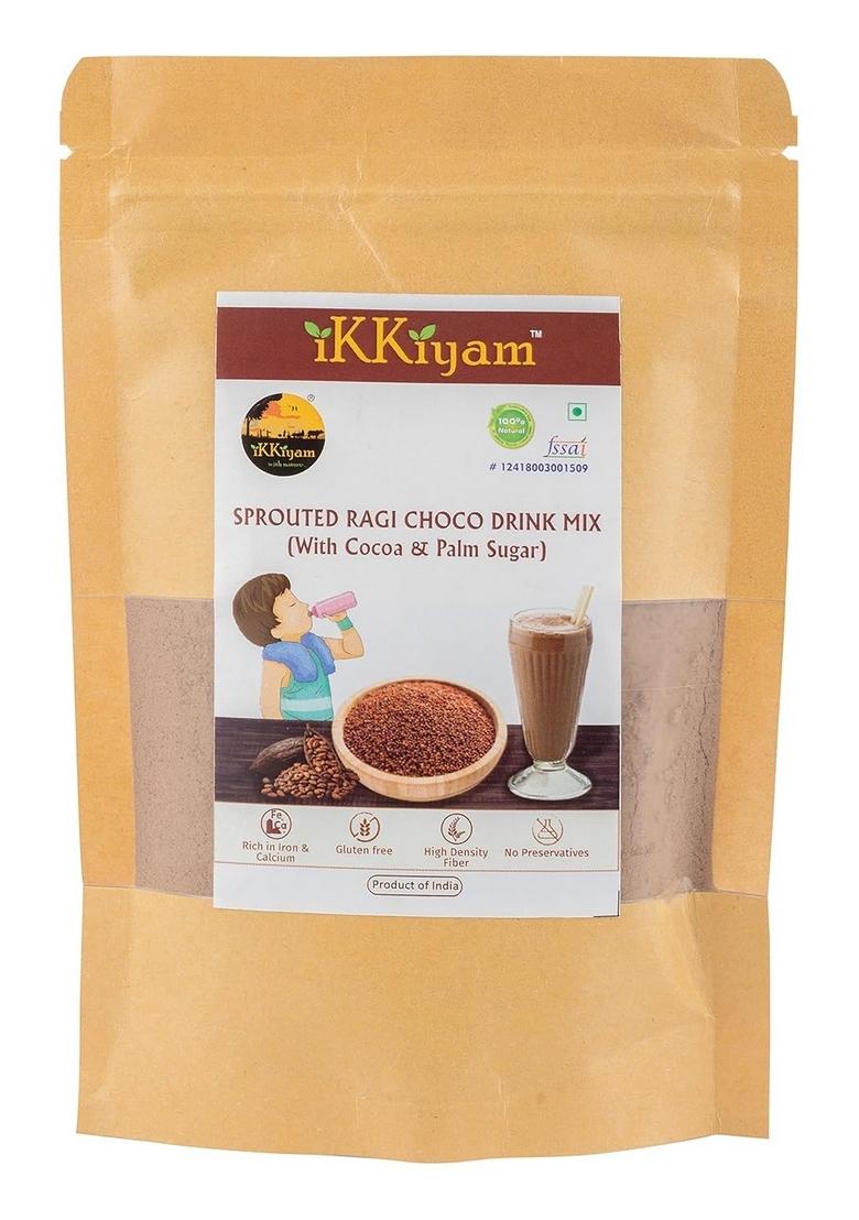 Ammi Samayal Sprouted Ragi Choco Drink Mix | Finger Millet Drink | Ragi Drink, High Density Fiber | Rich In Iron, Calcium | Gluten-Free Healthy Breakfast For Kids | Pack 1 | 100G