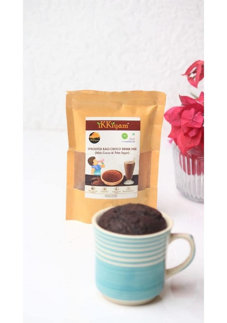 Ammi Samayal Sprouted Ragi Choco Drink Mix | Finger Millet Drink | Ragi Drink, High Density Fiber | Rich In Iron, Calcium | Gluten-Free Healthy Breakfast For Kids | Pack 1 | 100G