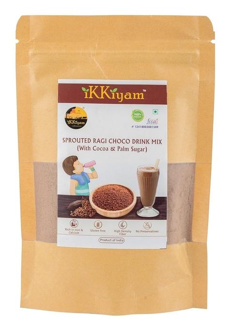 Ammi Samayal Sprouted Ragi Choco Drink Mix | Finger Millet Drink | Ragi Drink, High Density Fiber | Rich In Iron, Calcium | Gluten-Free Healthy Breakfast For Kids | Pack 1 | 100G