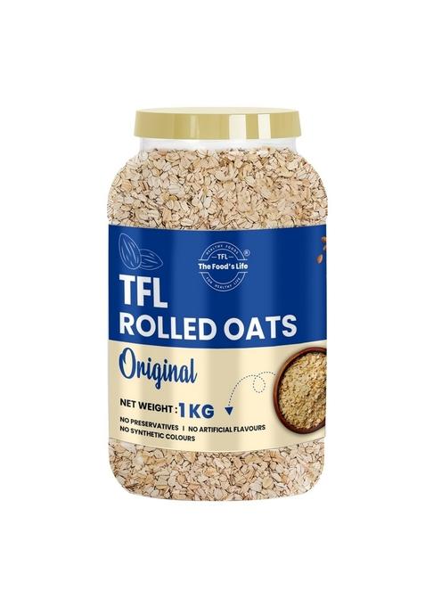 Tfl(The Food'S Life) Premium Golden Rolled Oats (High-Fiber Breakfast Cereal/Use For Baking, Granola And Oatmeals/Rich In Beta Glucans) 1 Kg