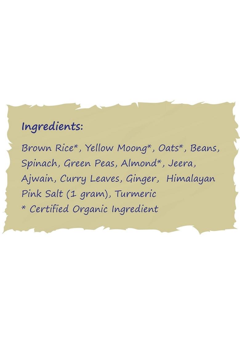 Organic Brown Rice And Oats Khichdi Mix With Vegetables For Toddlers | Available In Baby Packs Too | Organic Baby Food For 1 Year Old Baby | Shelf-Life 9 Month | 200G