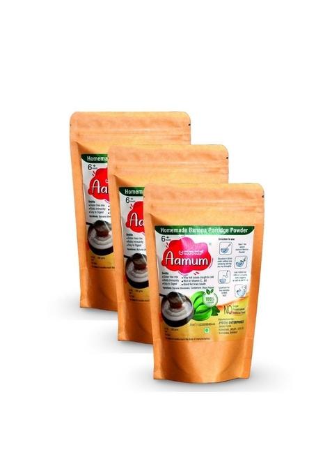 Aamumbanana Porridge Mix | Pack Of 3 X 200G | No Added Sugar | Nutrient-Rich & Easy To Digest