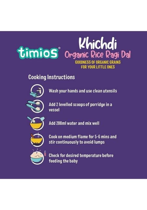 Timios Organic Rice, Ragi & Dal Porridge For -Pack Of 1