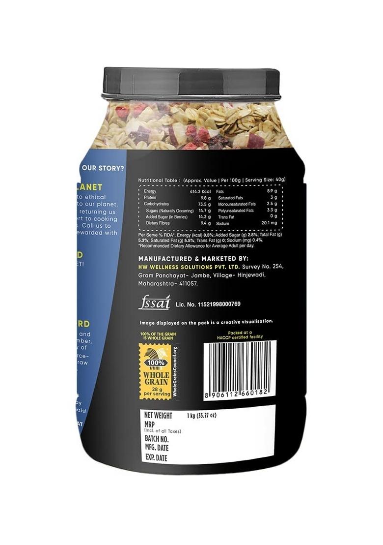 True Elements Whole Oatmeal 1Kg & True Elements Multigrain Oats 500G