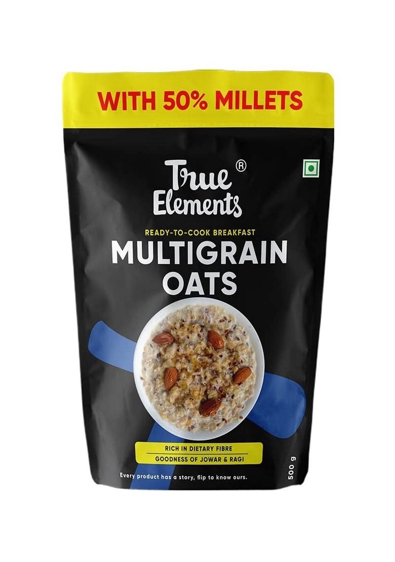 True Elements Whole Oatmeal 1Kg & True Elements Multigrain Oats 500G