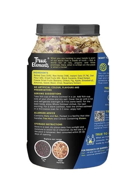 True Elements Whole Oatmeal 1Kg & True Elements Multigrain Oats 500G
