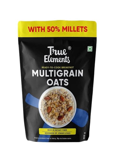 True Elements Whole Oatmeal 1Kg & True Elements Multigrain Oats 500G