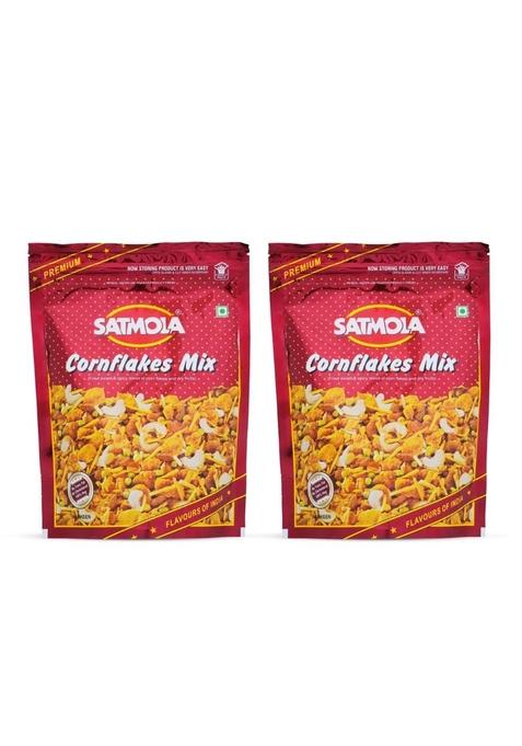 Satmola Cornflakes Mixture - Crispy Delights For Anytime Snacking Namkeen - 300G, Pack Of 2