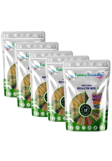 Tummyfriendly Foods Organic Health Mix Powder For Adults Organic | Organic Health Mix,Organic Health Mix For Babies, Kids &Adults | 100G - 5 Packs