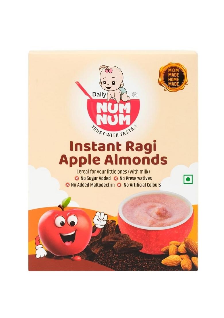 Instant Ragi Apple Almonds | No Salt, No Sugar Whole Grains Cereals | Healthy Baby Food With Milk | 250 Gms