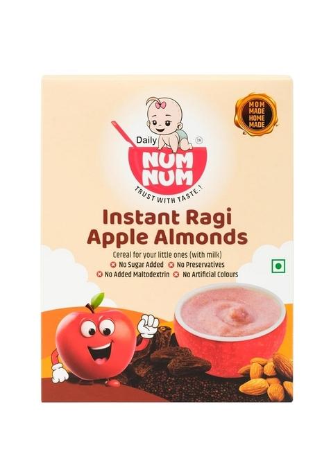 Instant Ragi Apple Almonds | No Salt, No Sugar Whole Grains Cereals | Healthy Baby Food With Milk | 250 Gms