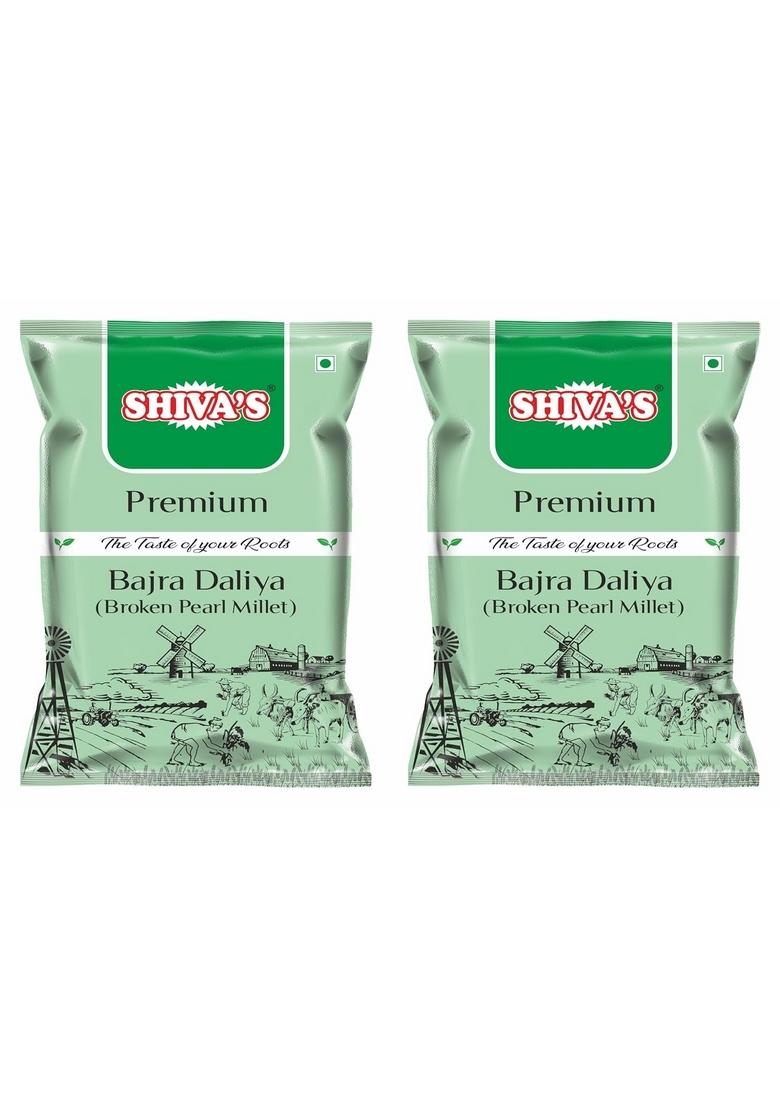 Shiva'S Bajra Dalia | Plain Bajra Khichdi |1 Kg (500 Gm-Pack Of 2) Pearl Millet Khichdi|Porridge|For Weight Loss & Digestive Health| Rich In Nutrients & Fibre
