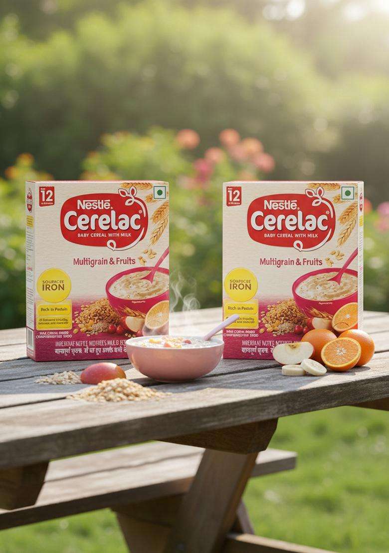 Cerelac Baby Food Cereal | Multigrain & Fruits For 12 To 24 Months Baby | Source Of Iron & Protein | Instant Cereal | 600G (Pack Of 2) - Indya