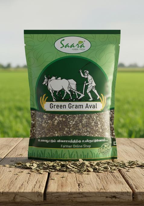 Vs Products Green Gram Aval, 250G, Green Gram Flakes/Poha For Breakfast, Cereal Flakes, 250G