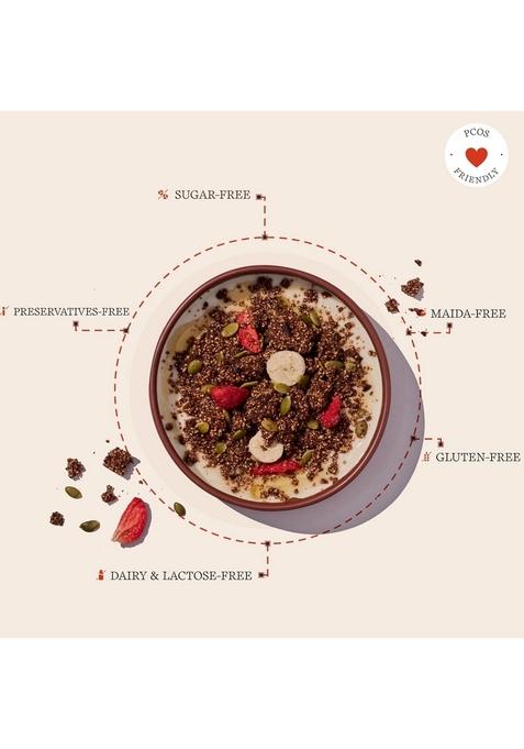 The Cinnamon Kitchen Strawberry & Banana Millet Granola (150 G) | As Seen On Shark Tank India | Ready To Eat Healthy Breakfast Food | 100% Millet Based| Loved By Children