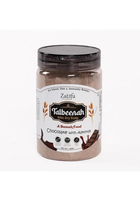Zatafa Talbina Chocolate Flavour | Healthy Barley Porridge Mix With Almonds & Chocolate | Natural Energy Drink For Kids & Adults | 100% Vegetarian (300G)