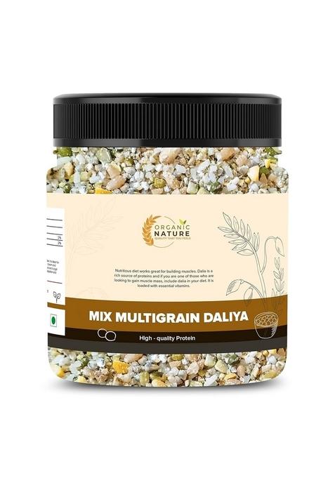 Organic Nature Natural Pure Mix Multigrain Dalia 250 Gms | Healthy Grains Daliya | Fiber Rich | Mix Grain Dalia | Pure Mix Multigrain Daliya | Gluten Free| Jar Pack