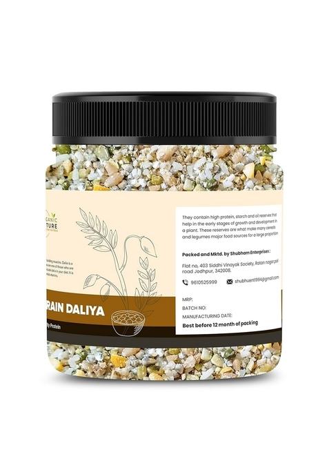 Organic Nature Natural Pure Mix Multigrain Dalia 250 Gms | Healthy Grains Daliya | Fiber Rich | Mix Grain Dalia | Pure Mix Multigrain Daliya | Gluten Free| Jar Pack