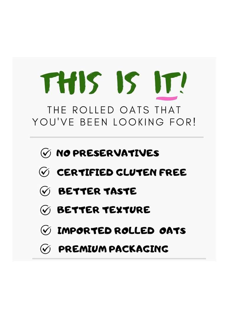 Essence Nutrition Certified Gluten Free Rolled Oats (1 Kg) - Imported From Australia - Indya