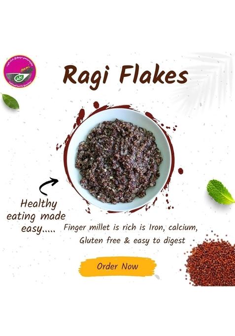 Ikkiyam Ragi Flakes (Avul) Whole Grain Finger Millet | Fresh Poha | Breakfast Millet Pohe Loaded With Calcium & Nutrients | Unflavoured Gluten Free | Ragi Alternative To Oats | 1 Kg Pack