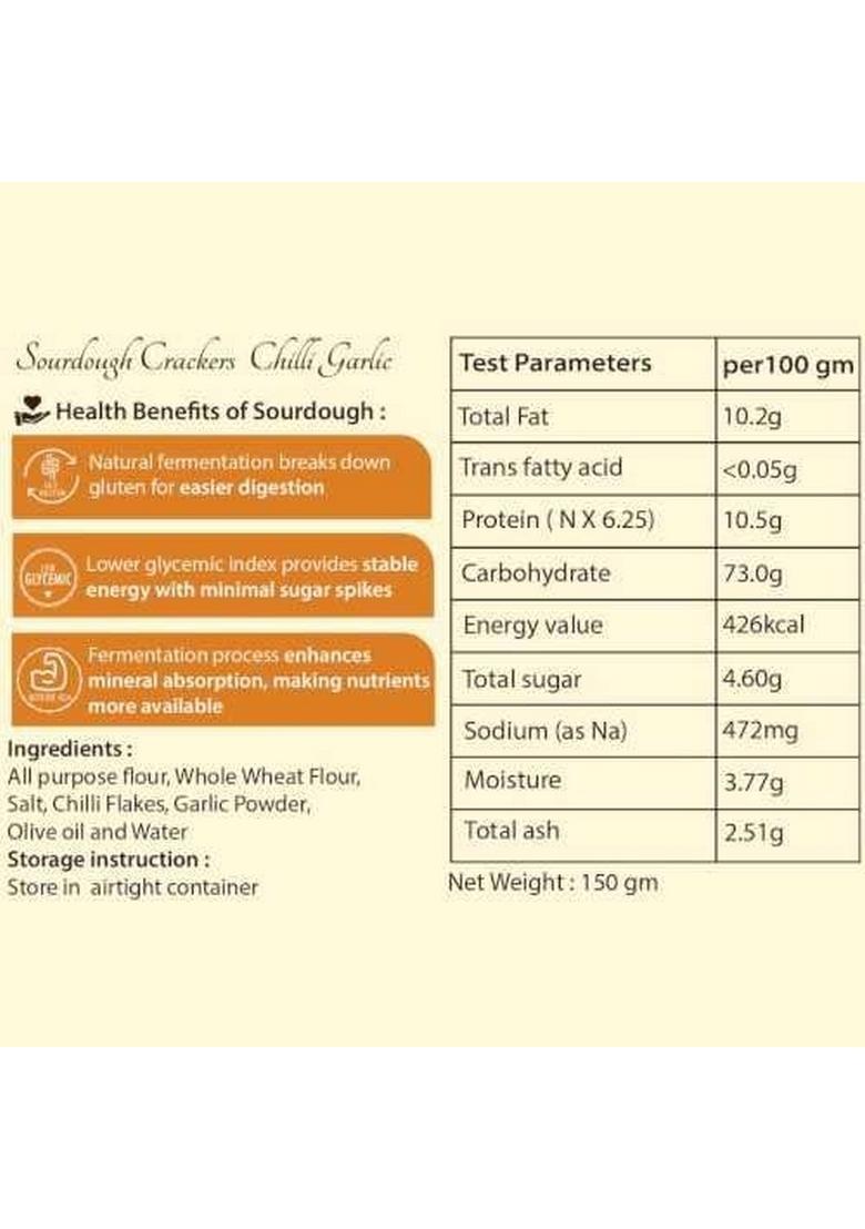 The Magic Oven Sourdough Oil Free Crackers Chips, Healthy Baked Nutritious Snack | Preservative-Free