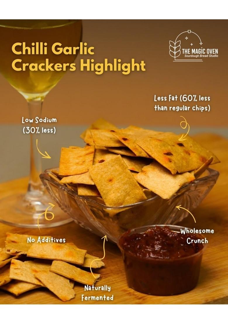 The Magic Oven Sourdough Oil Free Crackers Chips, Healthy Baked Nutritious Snack | Preservative-Free