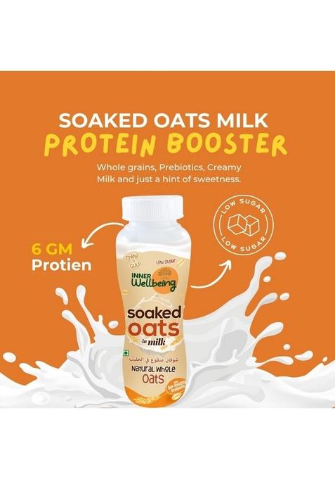 Overnight Sprouted Oats + Soaked Milk Combo Each (Pack Of 4) | High Protein, Gut-Friendly Breakfast | Ready-To-Eat Meal With Prebiotics | Healthy Overnight Oats For Everyone