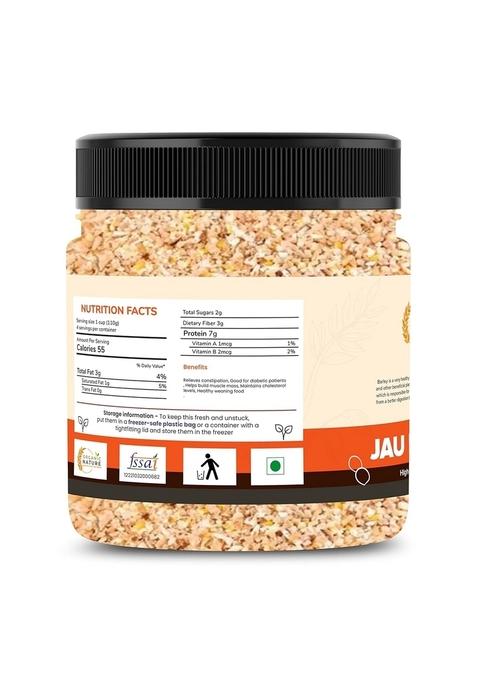 Organic Nature Jau Daliya (Pearl Millet Porridge)| 250 Gms Packing | With Omega-3 Fats| Whole Grain Jau Daliya | For Weight Loss & Digestive Health| Rich In Nutrients & Fibre | Jar Pack|