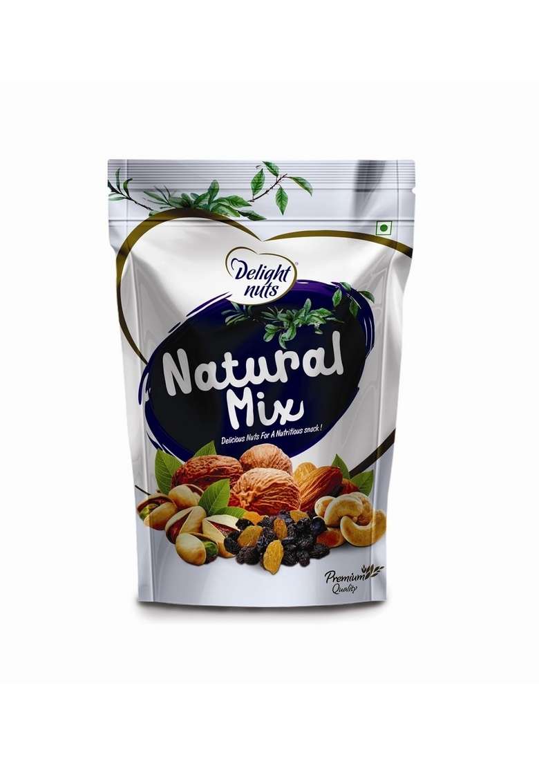 Delight Nut Natural Mix Pouch, 200 G - Indya