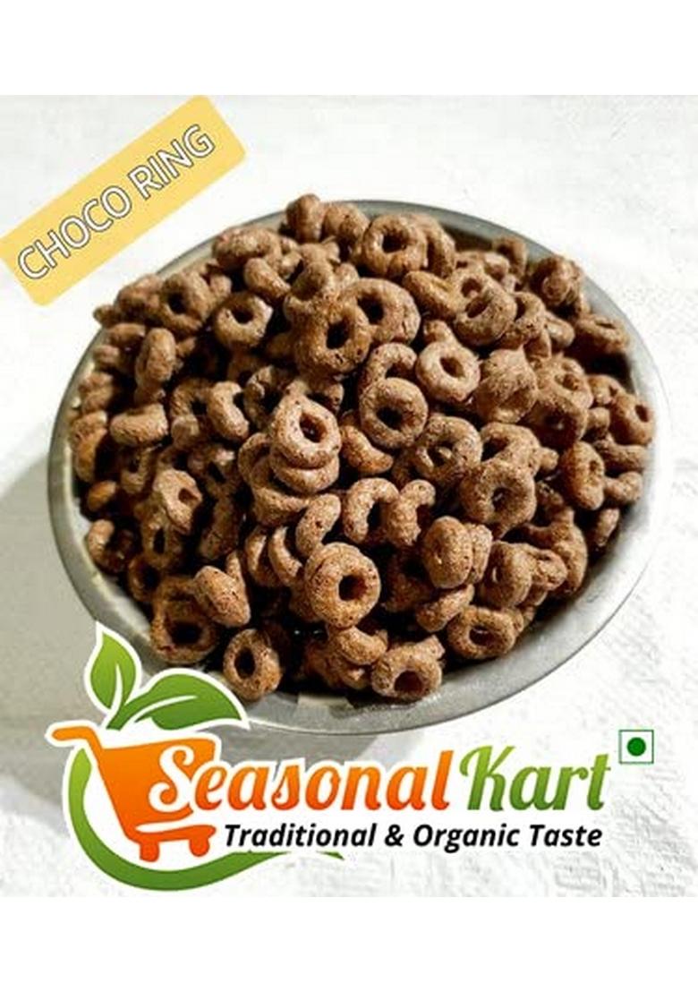 Seasonalkart Combo Pack Of Breakfast Cereal, Choco Rings & Fruit Rings, Multigrain 180 Gm Each Total 360 Grams High Fibre And Multigrain| Healthy Breakfast Cereal