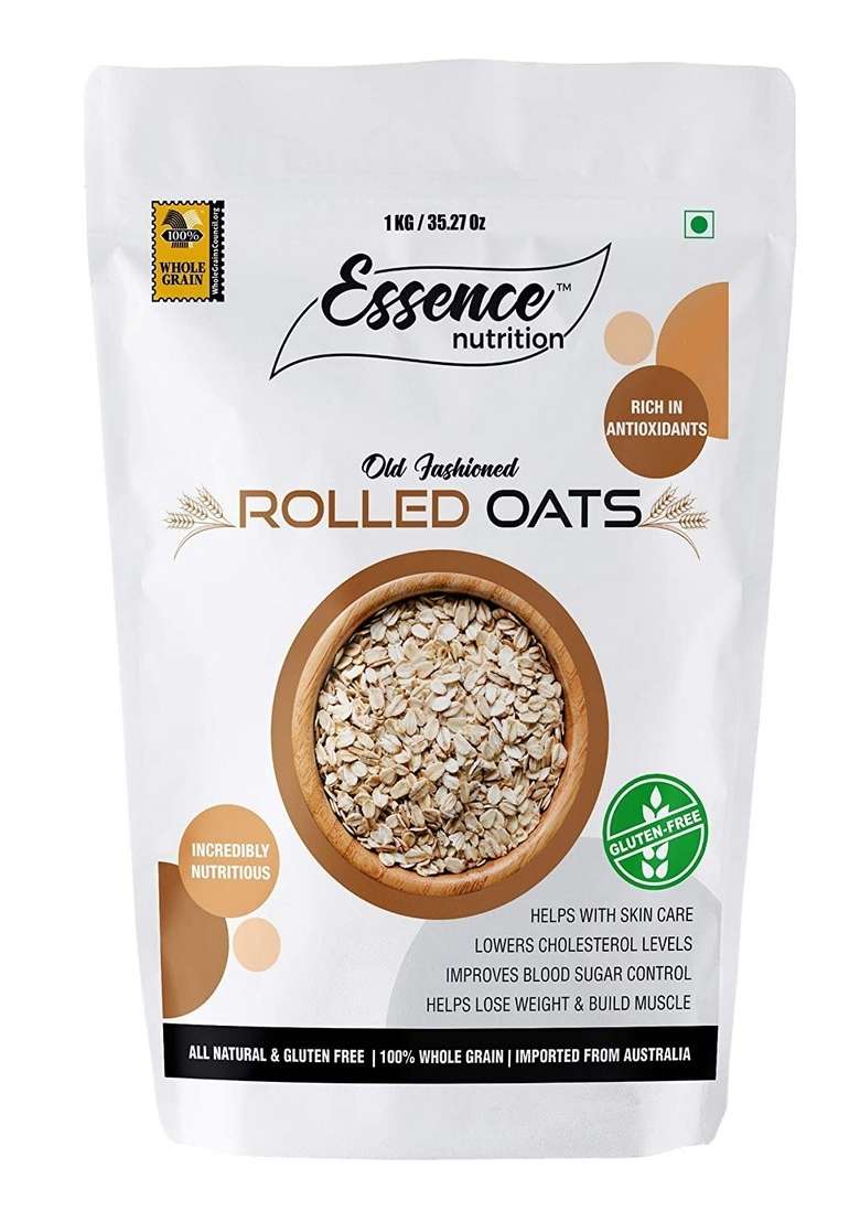 Essence Nutrition Certified Gluten Free Rolled Oats (1 Kg) - Imported From Australia (Rolled Oats 2 Kg (1Kg X 2)) - Indya
