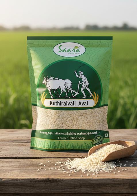 Vs Products Barnyard Millet Flakes, 450G, Traditional Millet Flakes, Kuthiraivali Aval, Sanwa Poha, 450G