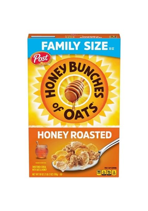 Post Honey Bunches Of Oats Crunchy Honey Roasted Cereal 18 Ounce (Pack Of 1) Box