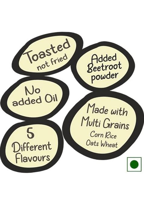 Zacaroos Millet & Quinoa Breakfast Cereal Variety Pack Of 8 | 4 Different Flavours | | Made With Millets, Quinoa & Multi-Grains | Rainbow Hoops. Choco Chimps, Choco Elephants & Choco Triangles | 240G