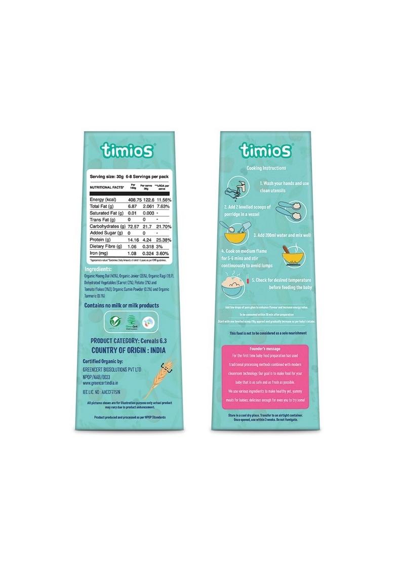 Timios Organic Millet Khichdi Porridge| Healthy And Nutritious| 200G