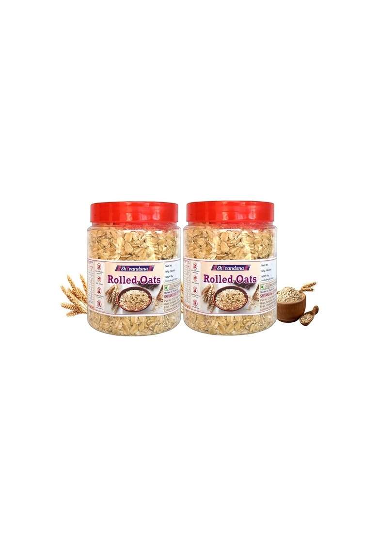 Shivandana Premium Quailty Rolled Oats 800G - Rolled Oats For Weight Management | Rich In Protein | Gluten Free Oats | High Fibre Breakfast | 100% Wholegrain Oats - Indya