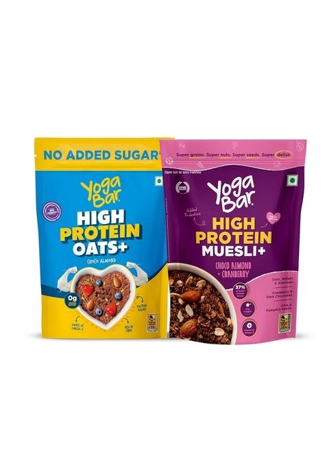 Yogabar Super High Protein Muesli + Oats Combo