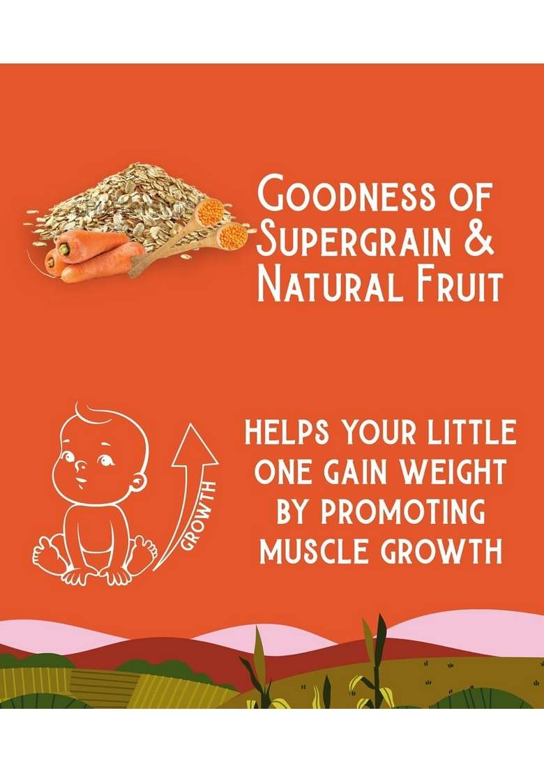 Hungry Koala Cereal Made With Natural Ingridients Oats Carrot Sprouted Moong & Dates For Kids To Grow Healthy No Preservative Or Additives Or Maida 250 Grams Pack Of 2 - Indya