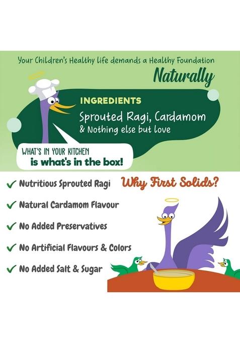 First Solids Sprouted Ragi Porridge Mix Homemade Natural Wholesome Food