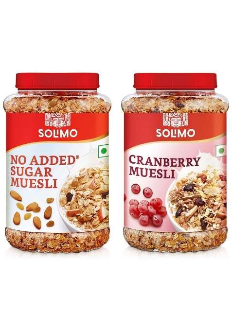 Solimo Cranberry Muesli 1Kg No Sugar