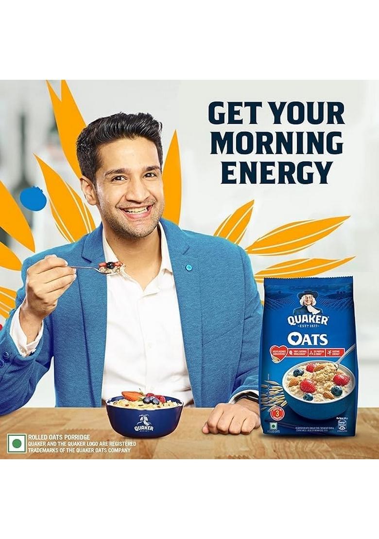 Quaker Oats| Rolled Oats| Natural Wholegrain| Nutritious Breakfast Cereals| Dalia Porridge| 1 Kg