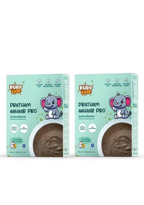 Burpease Pratham Aahaar Baby Food Fullfilled With Multigrains & Nuts No Added Sugar For Baby Above 6 Months 400G- Pack Of 2 (Pratham Aahar Pro)