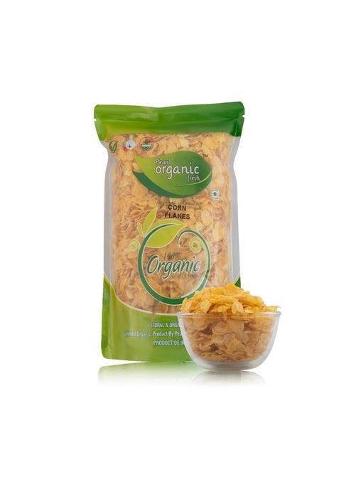 Pearl Organic Fresh Crispy Corn Flakes – Crunchy & Fresh Breakfast Cereal | Healthy, Low-Fat & High-Fiber Cornflakes | Ready-To-Eat Morning Cereal (500 Gm)